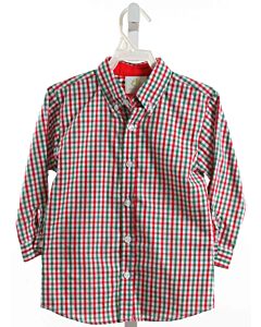 ZUCCINI  RED  PLAID  DRESS SHIRT