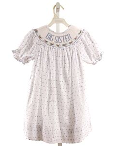 POPPY KIDS  WHITE SWISS DOT  SMOCKED DRESS