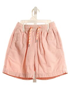 CREWCUTS  PINK SEERSUCKER STRIPED  SWIM TRUNKS