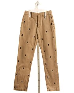 CREWCUTS  KHAKI   EMBROIDERED PANTS