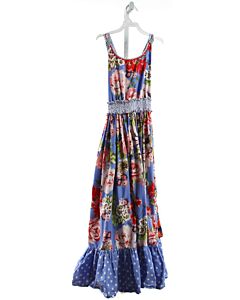 MATILDA JANE  BLUE  FLORAL SMOCKED DRESS