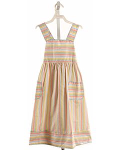 SHRIMP & GRITS  MULTI-COLOR  STRIPED  DRESS WITH PICOT STITCHING