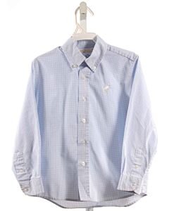 THE BEAUFORT BONNET COMPANY  LT BLUE  WINDOWPANE  DRESS SHIRT