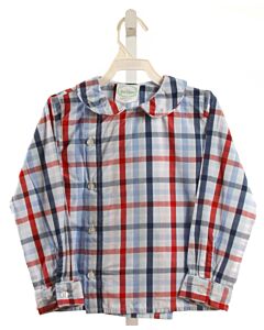 GRACE & JAMES  LT BLUE  PLAID  DRESS SHIRT