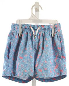 BERMIES  BLUE  FLORAL  SWIM TRUNKS