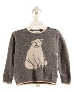 TARTINE ET CHOCOLAT  GRAY WOOL   SWEATER