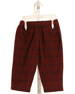 BABY COTTONS  MAROON  WINDOWPANE  PANTS