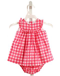 JACADI  HOT PINK  GINGHAM  DRESS