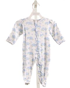 KISSY KISSY  BLUE KNIT FLORAL  LAYETTE WITH RUFFLE