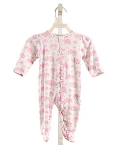KISSY KISSY  PINK KNIT FLORAL  LAYETTE WITH RUFFLE