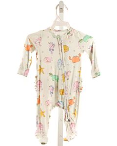 ANGEL DEAR  MINT KNIT  PRINTED DESIGN LAYETTE WITH RUFFLE