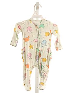 ANGEL DEAR  MINT KNIT  PRINTED DESIGN LAYETTE WITH RUFFLE