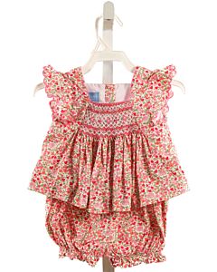 ANAVINI  PINK  FLORAL SMOCKED 2-PIECE OUTFIT