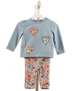 MINI BODEN  BLUE KNIT FLORAL  2-PIECE OUTFIT