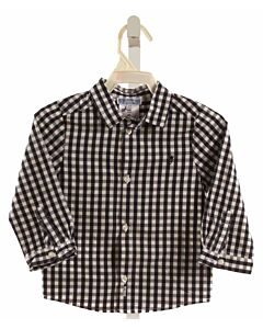 JACADI  NAVY  GINGHAM  DRESS SHIRT