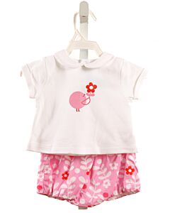 JACADI  PINK  FLORAL PRINTED DESIGN 2-PIECE OUTFIT