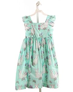 ELEANOR ROSE  AQUA  PRINT  DRESS