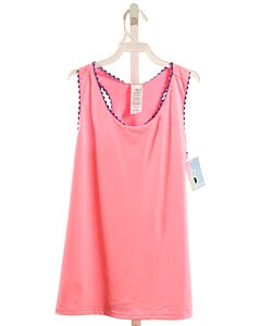 SET BY LULLABY SET  HOT PINK    KNIT TANK WITH RIC RAC