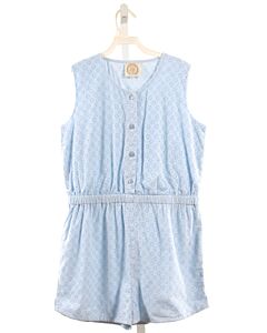 THE BEAUFORT BONNET COMPANY  LT BLUE EYELET   ROMPER