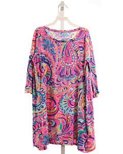 LILLY PULITZER  HOT PINK   PRINTED DESIGN KNIT DRESS