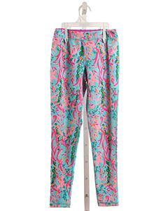 LILLY PULITZER  BLUE   PRINTED DESIGN LEGGINGS