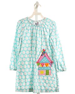 BAILEY BOYS  AQUA  POLKA DOT APPLIQUED DRESS