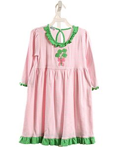 MAGNOLIA BABY  LT PINK   APPLIQUED KNIT DRESS