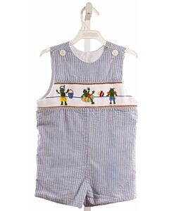 WISH UPON A STAR  BLUE SEERSUCKER STRIPED SMOCKED JON JON