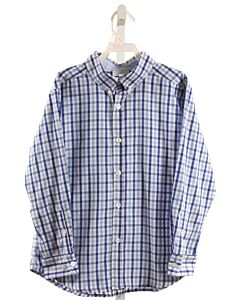 LITTLE ENGLISH  BLUE  GINGHAM  DRESS SHIRT