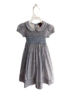 FLEURISSE  BLUE  FLORAL SMOCKED DRESS