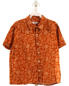 ZARA  ORANGE  FLORAL  DRESS SHIRT
