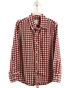 CREWCUTS  MAROON FLANNEL PLAID  DRESS SHIRT