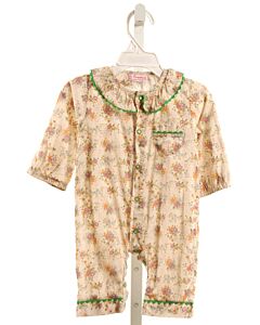LA COQUETA  IVORY  FLORAL  ROMPER WITH RIC RAC