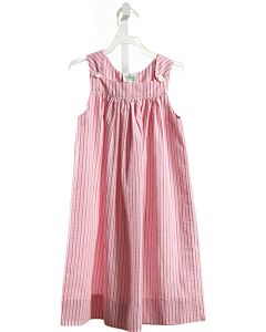 TENNILLE KIDS  PINK SEERSUCKER STRIPED  DRESS