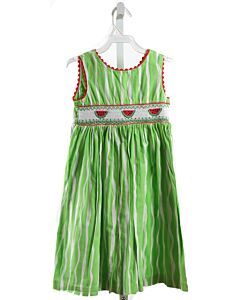 MARMELLATA  LIME GREEN   SMOCKED DRESS WITH RIC RAC