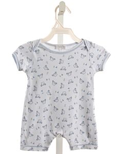MAGNOLIA BABY  LT BLUE    KNIT ROMPER