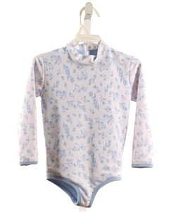 LAIN SNOW  LT BLUE  FLORAL  1-PIECE SWIMSUIT
