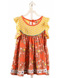 WILD FLOWERS  ORANGE  FLORAL  SLEEVELESS SHIRT