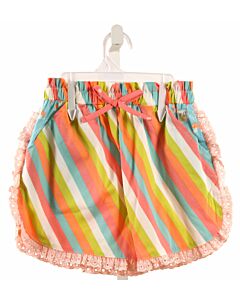 WILD FLOWERS  MULTI-COLOR  STRIPED  SHORTS WITH EYELET TRIM