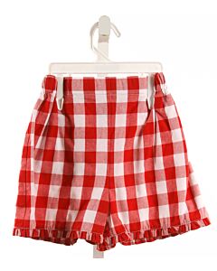 BELLA BLISS  RED  GINGHAM  SHORTS WITH RUFFLE