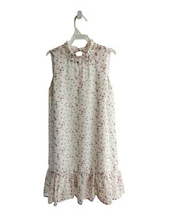 HAYDEN GIRLS  WHITE  FLORAL  DRESS WITH RUFFLE