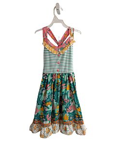 WILD FLOWERS  GREEN  FLORAL  KNIT DRESS