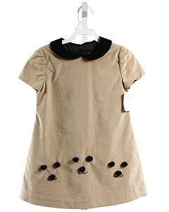 ISABEL GARRETON  BROWN CORDUROY  APPLIQUED DRESS