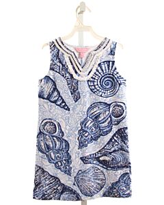 LILLY PULITZER  BLUE   PRINTED DESIGN KNIT DRESS