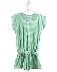 BELLA BLISS  MINT  STRIPED  KNIT ROMPER