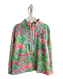 LILLY PULITZER  GREEN  FLORAL  PULLOVER