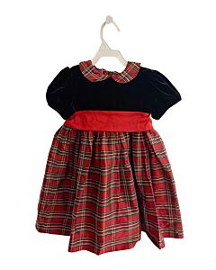 VIVE LA FETE  RED VELVET PLAID  PARTY DRESS