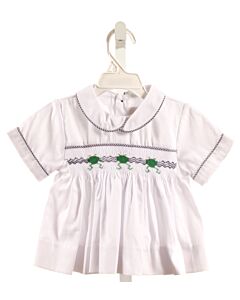 ALICE KATHLEEN  WHITE   SMOCKED SHIRT-SS