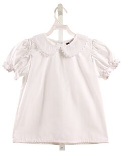 BANANA SPLIT  WHITE    SHIRT-SS WITH RIC RAC