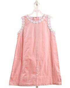 LITTLE ENGLISH  PINK  FLORAL APPLIQUED DRESS
